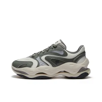FILA FUSION Cheese Cheese Slip Resistant Low Top Casual Shoes Men's Gray Green