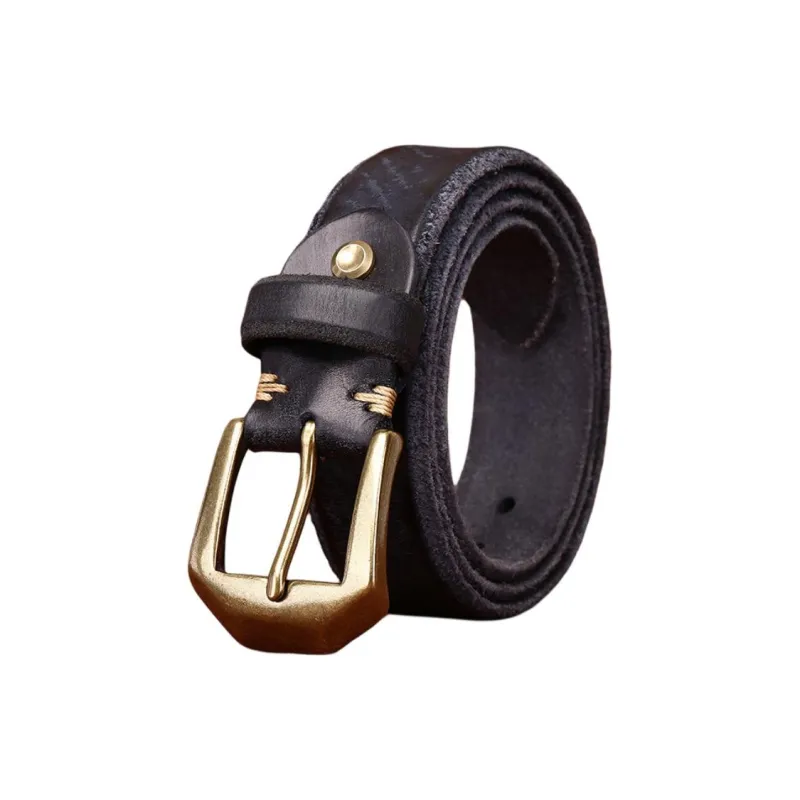 JEANSWEST Cow Leather Belts Men's 3.8cm-1