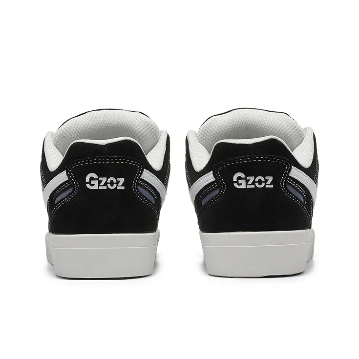 GZOZ Puffy Shoes Cushioned Abrasion Resistant Slip Resistant Low Top Skateboard Shoes Unisex Black Blue-3