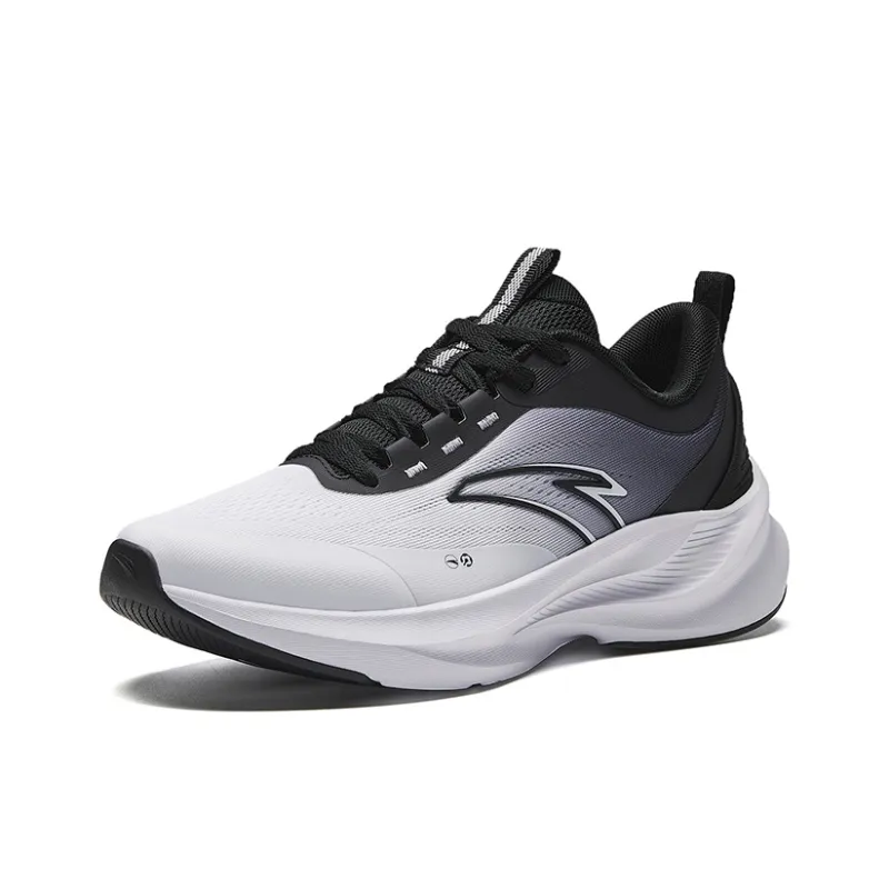 Anta Running Collection Cushioning Anti Slip And Wear Resistant Low Top Casual Running Shoes Men's White Black-1