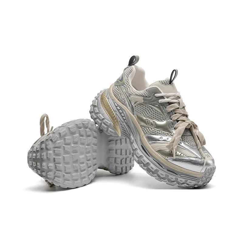 EBLAN Low Top Chunky Sneakers Women's Champagne-2