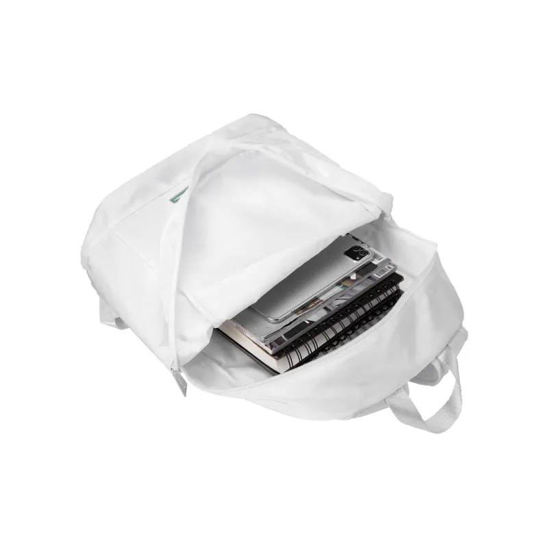 TURN UP Polyester Students Backpack Regular Unisex White-3