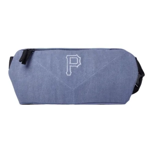 New Era MLB Collaboration Fabric One Shoulder Crossbody Fanny Pack Men's Denim Blue