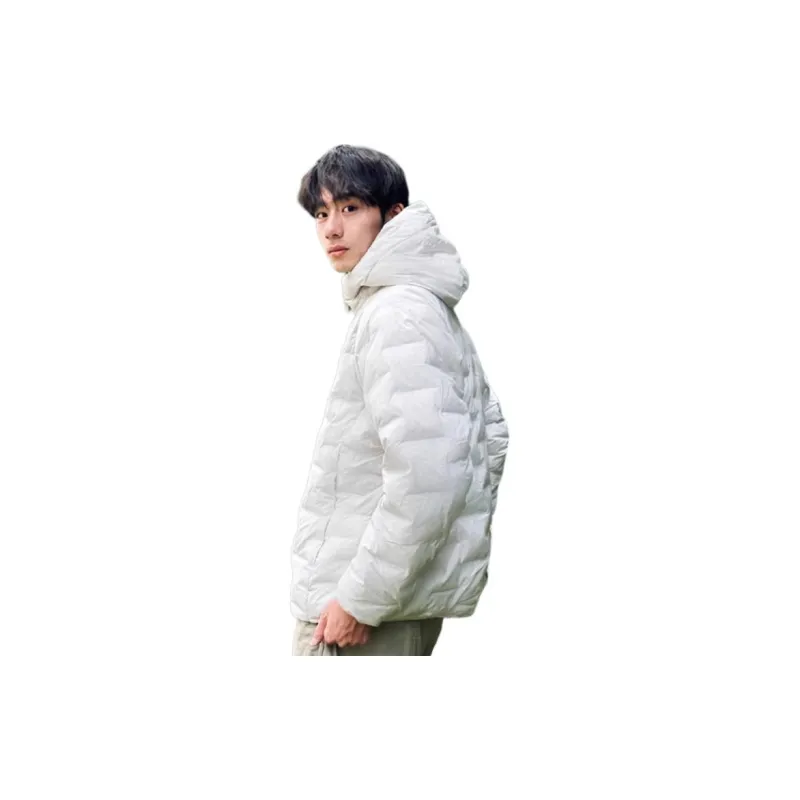 UNIQLO Puffer Jacket Unisex Mist White-1