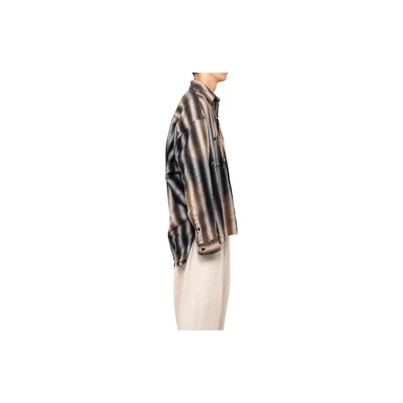 Maison Mihara Yasuhiro Vintage Striped Distressed Shirt-5