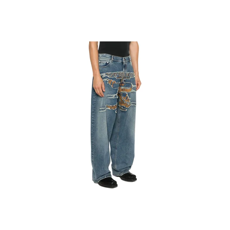 Y/Project Paris' Best Patch Distressed Jeans-3