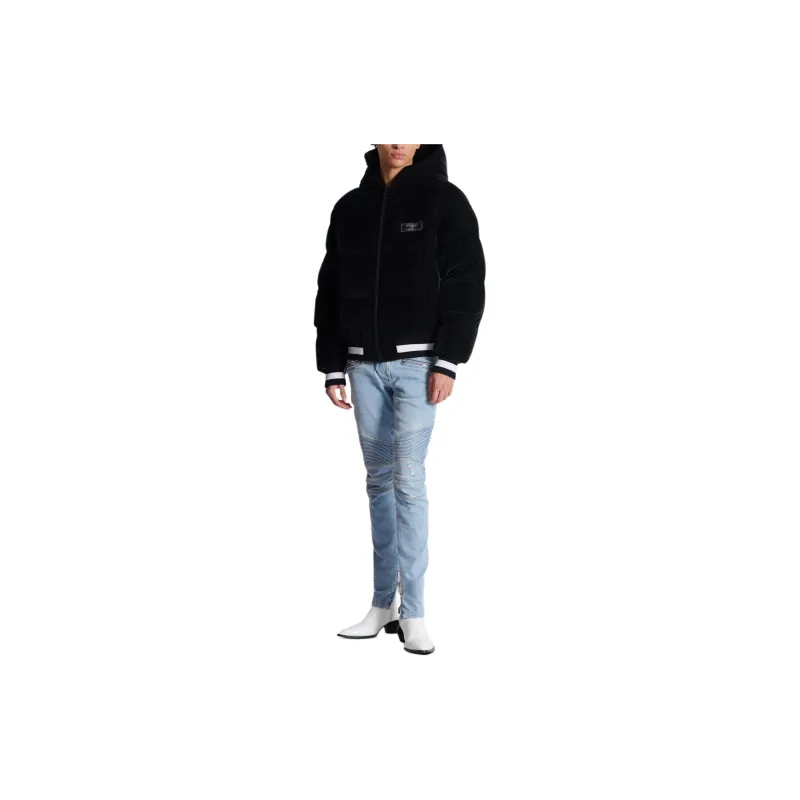 BALMAIN Hooded Zip Up Reversible Jacket-2