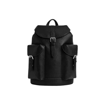 COACH Cow Leather Backpack Large Size Men's Black