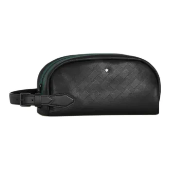 MONTBLANC Cow Leather Toiletry Bag Men's Black