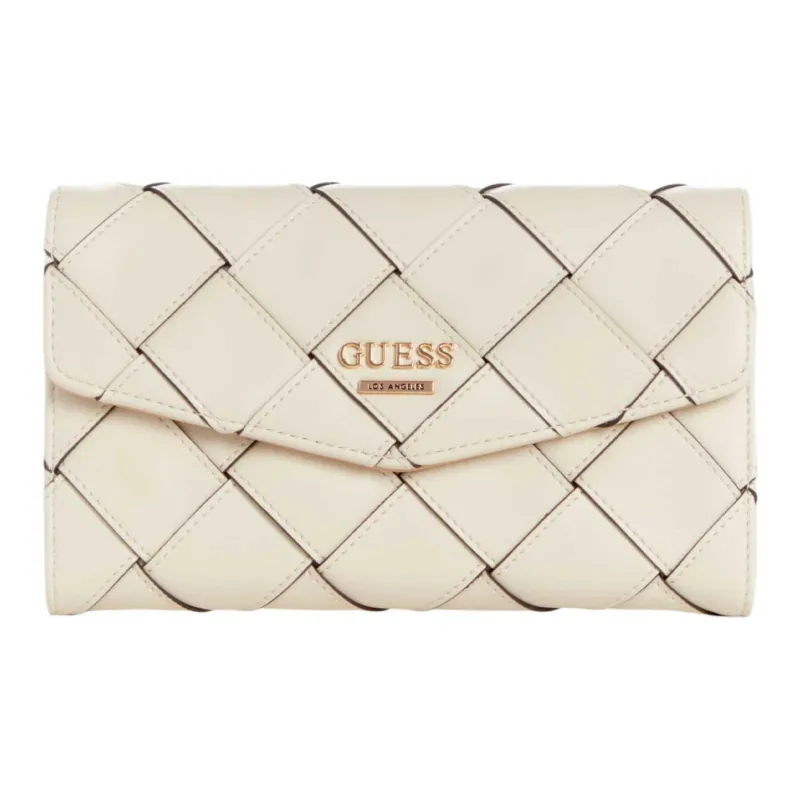 GUESS Artificial Leather Clutch Women's Gray White-0