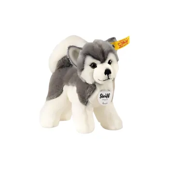 Steiff Bernie Husky Hound Gray Dolls Plush Doll 17cm Height