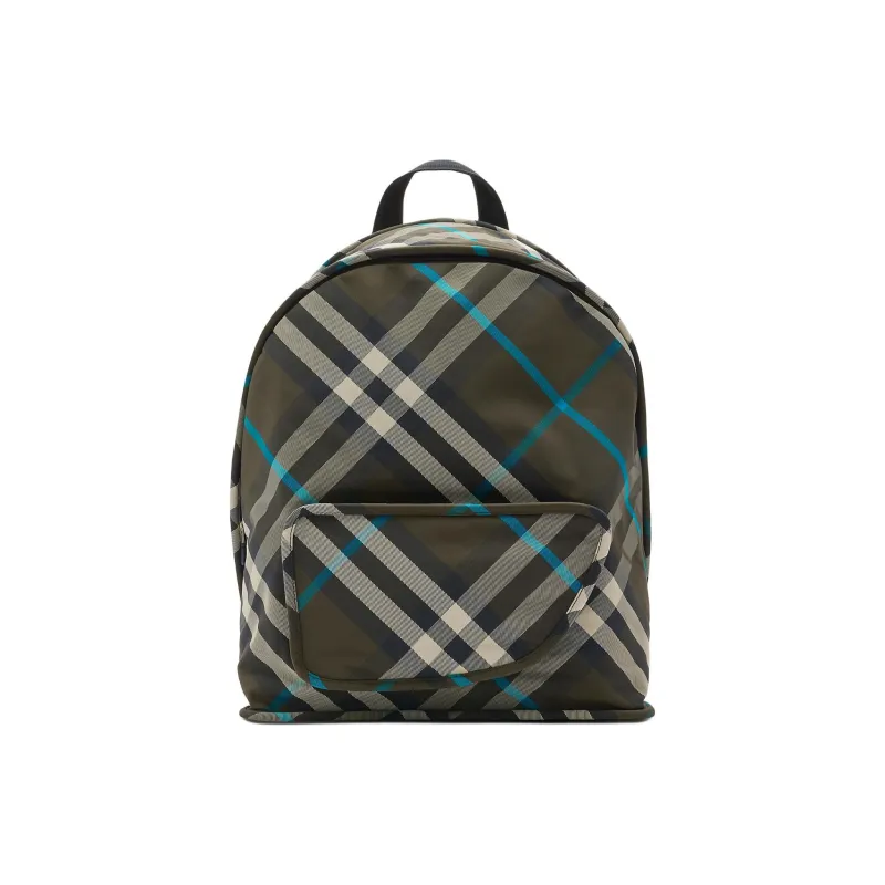 Burberry Shield Polyamide Backpack Men's Green-0