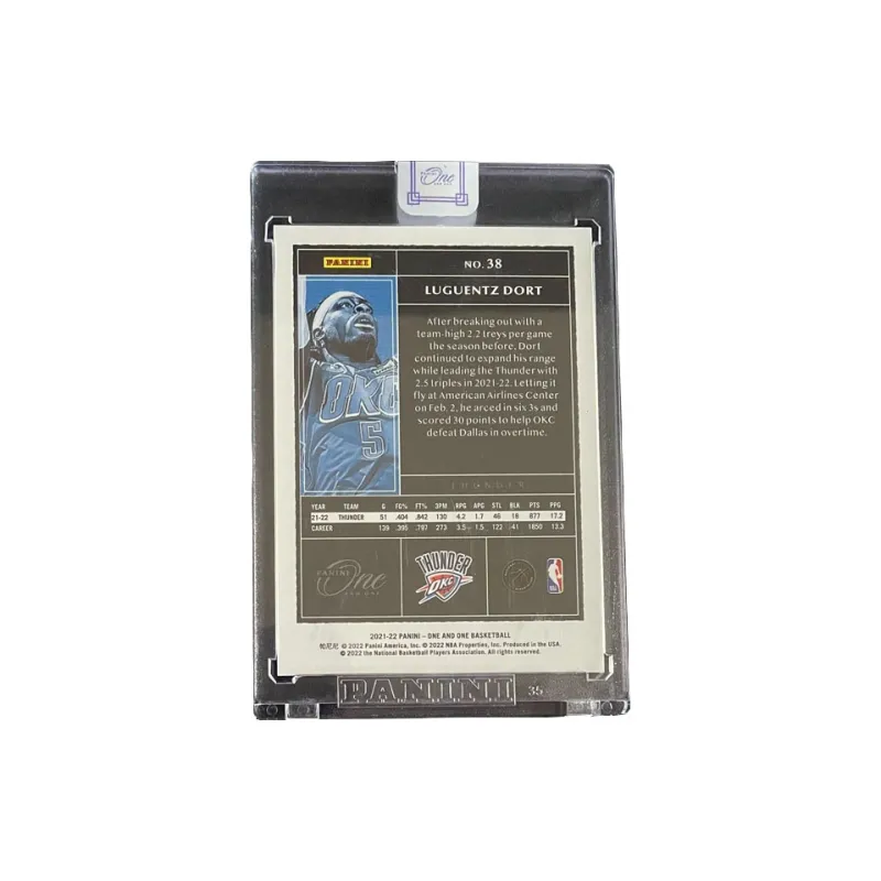 PANINI 2021 22 One And One Thunder Dort Silver Fold Sealed Brick Player Card Product Access Sports Cards 1 Pc-1