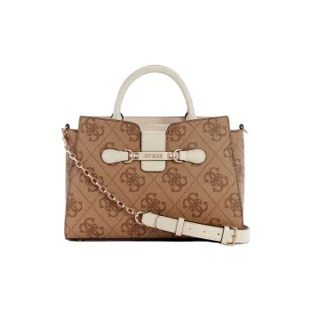 GUESS Artificial Leather Tote Bag Shopping Bag Shoulder Bag Crossbody Bag Handbag Women's Brown