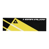 Black Sole with Yellow and White Stripes