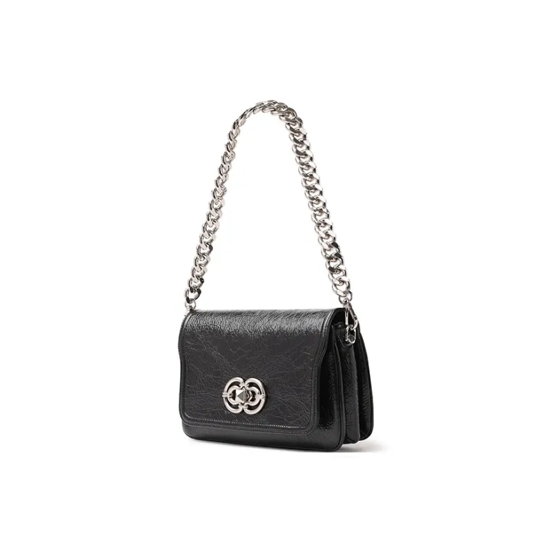 Clannad Top Grain Cow Leather Crossbody Bag, Shoulder Bag Regular Women's Black-2