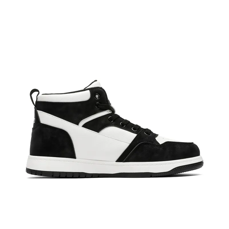 Warrior Wear resistant And Lightweight High Top Skateboard Shoes Men's White Black-1