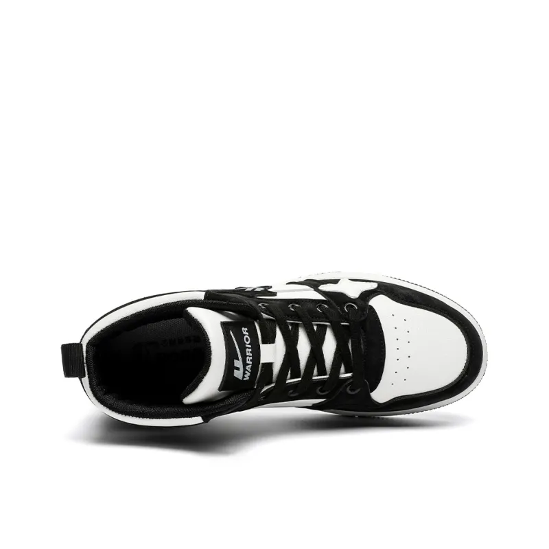 Warrior Wear resistant And Lightweight High Top Skateboard Shoes Men's White Black-3