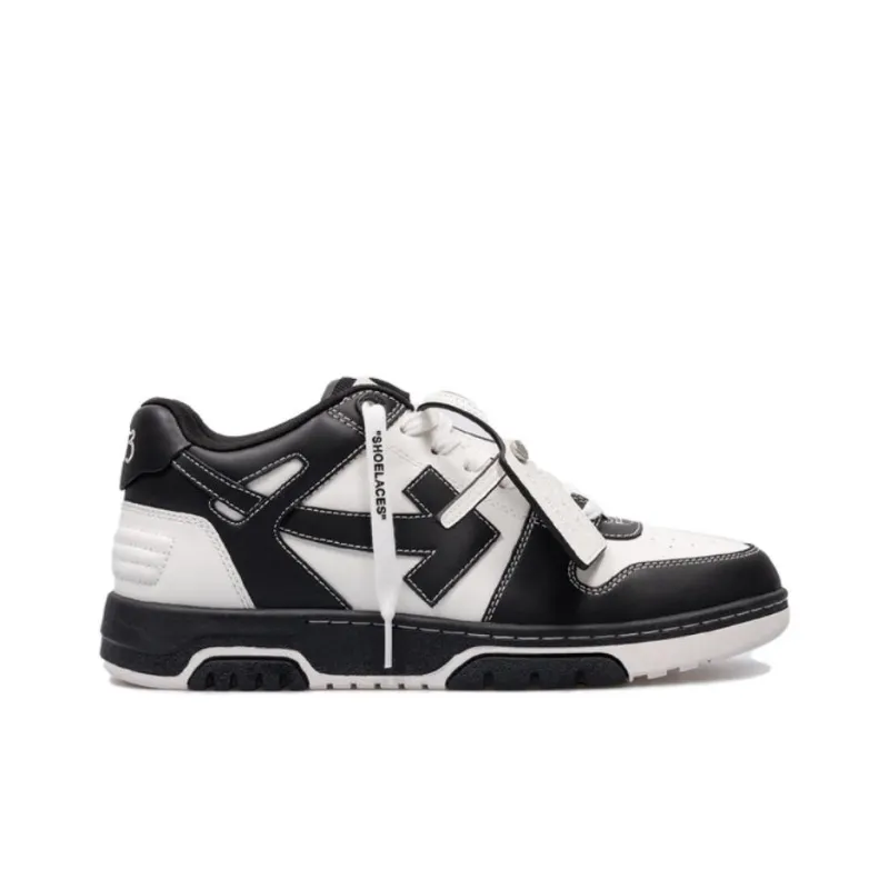 OFF WHITE Out Of Office Ooo Low Tops Logic Logo Black White-4