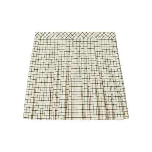 TORY BURCH Casual Short Skirts Women's Sesame Plaid