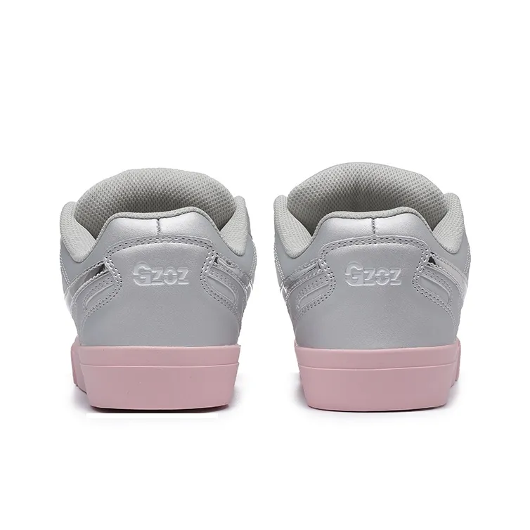GZOZ Puffy Shoes Anti Slip Wear Resistant Low Top Skateboard Shoes Women's Glitter-3