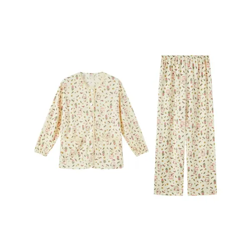 Sleep Students Dormitory Home Outerwear Ready Pajama Set Casual Versatile Women's Multicolor
