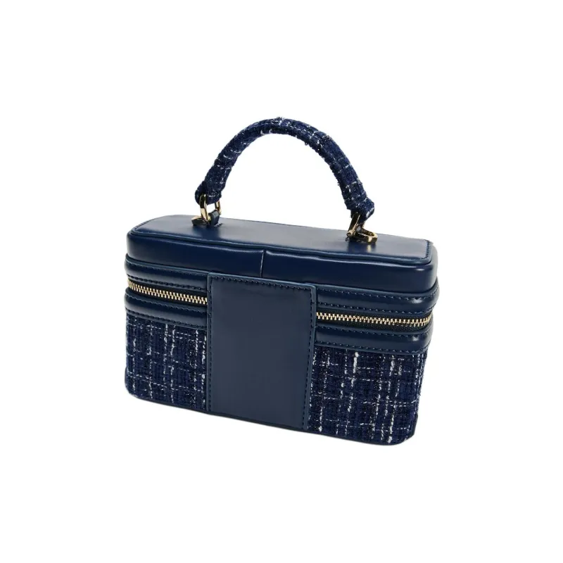 ZARA Polyurethane Handbag Small Size Women's Blue-5