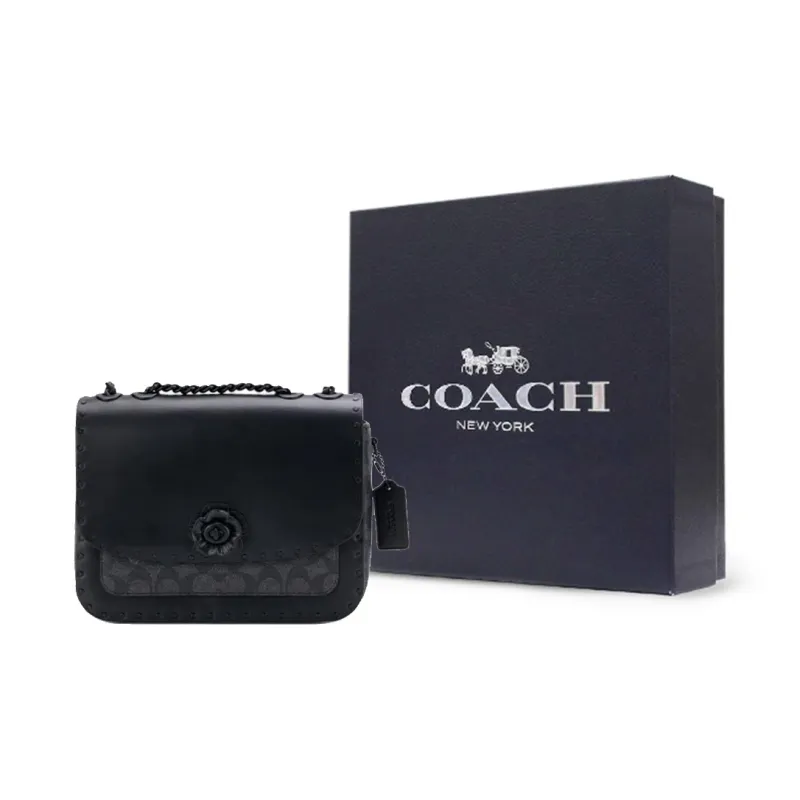 COACH Madison Cow Leather Shoulder Bag Crossbody Bag Women's Charcoal Gray-8