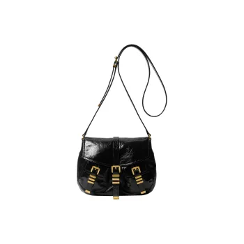 MICHAEL KORS Waxed Leather Crossbody Bag Small Size Women's