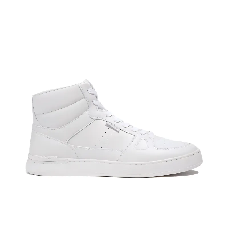 COACH High Top Skateboard Shoes Men's White-1