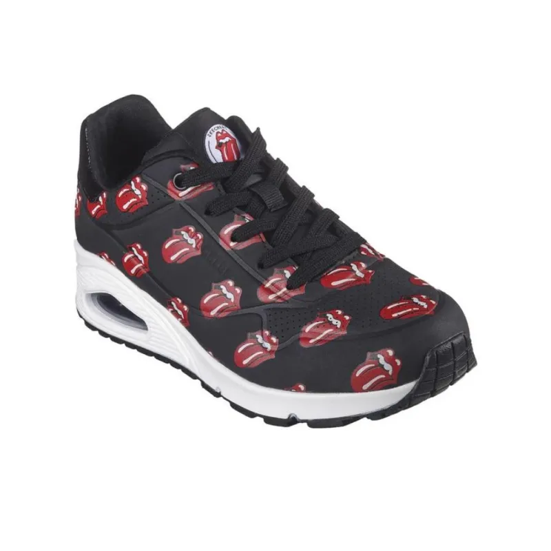 Skechers Uno Anti Slip Wear Resistant Low Top Casual Shoes Women's Black-2