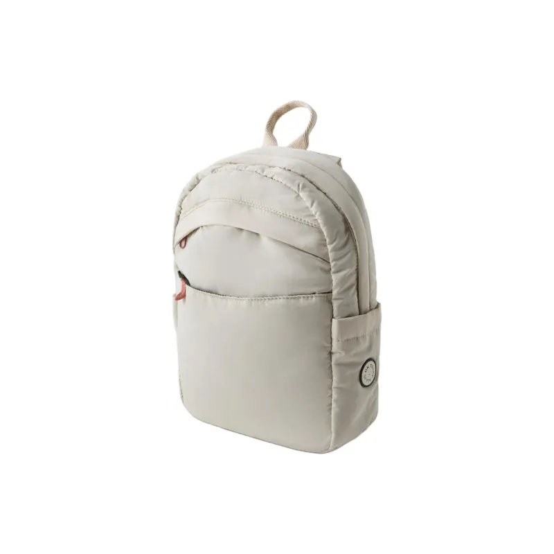 ZARA Polyester Backpack Regular Women's Light Beige Yellow-1