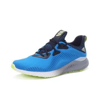 Adidas AlphaBounce Anti Slip Wear Resistant Low Top Casual Running Shoes Men's Blue Black