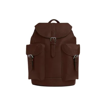 COACH Cow Leather With Fabric Backpack Tubas Men's Maple Leaf