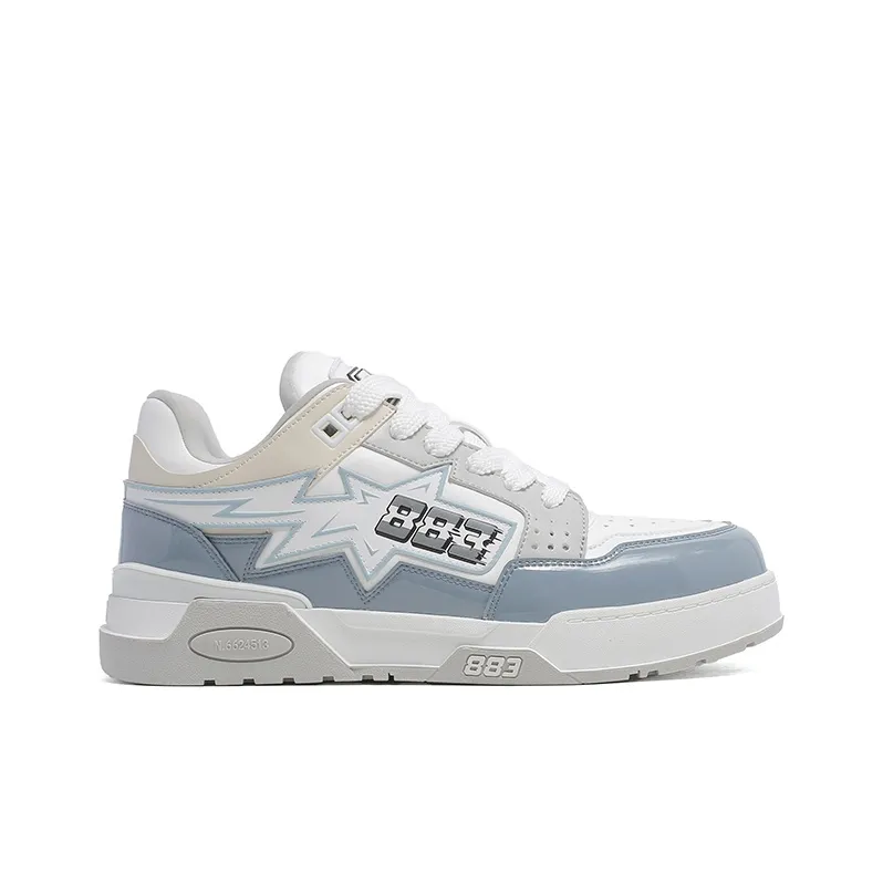 883 Skateboard Shoes Unisex Low Top Blue/White-4