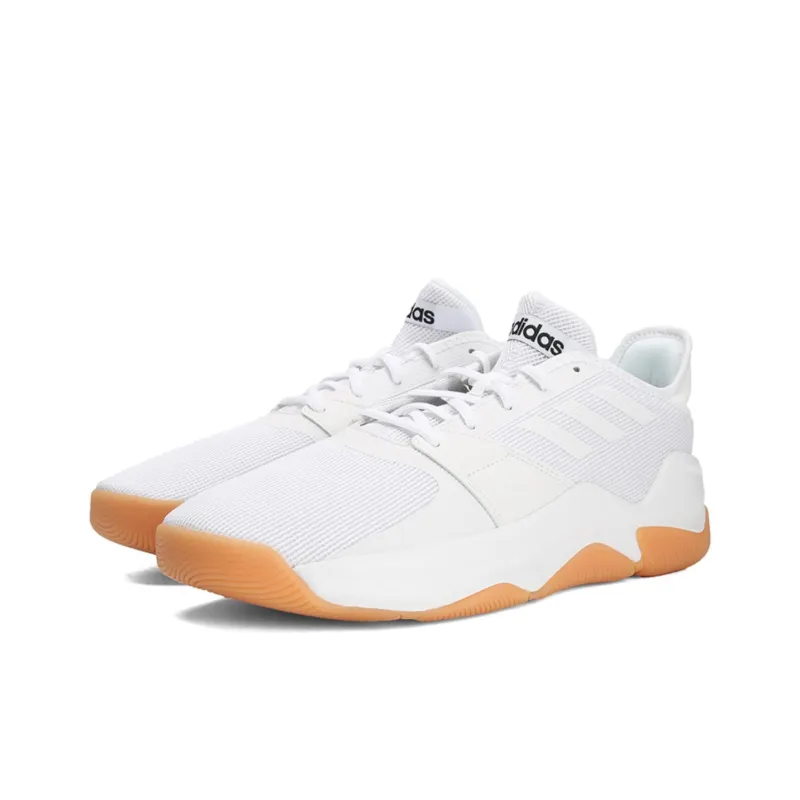Adidas Streetflow Anti-Slip Wear-Resistant Low-Top Basketball Shoes Unisex White-2
