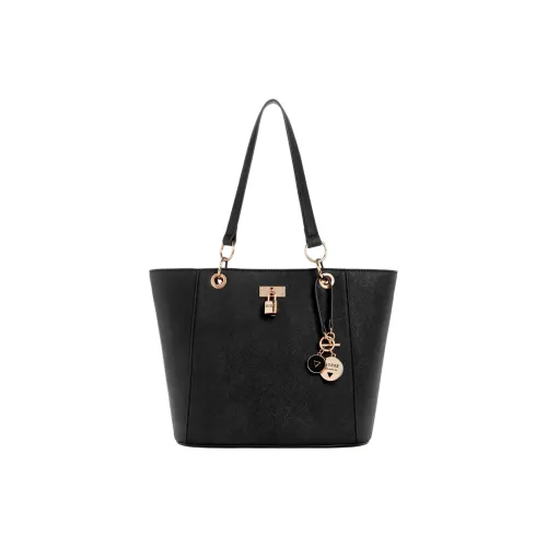 GUESS Artificial Leather Tote Bag Shopping Bag Shoulder Bag Crossbody Bag Handbag Women's Black