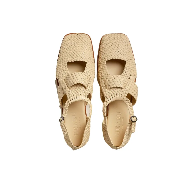 Hereu Serra Casual Single Shoes Women's Beige-3