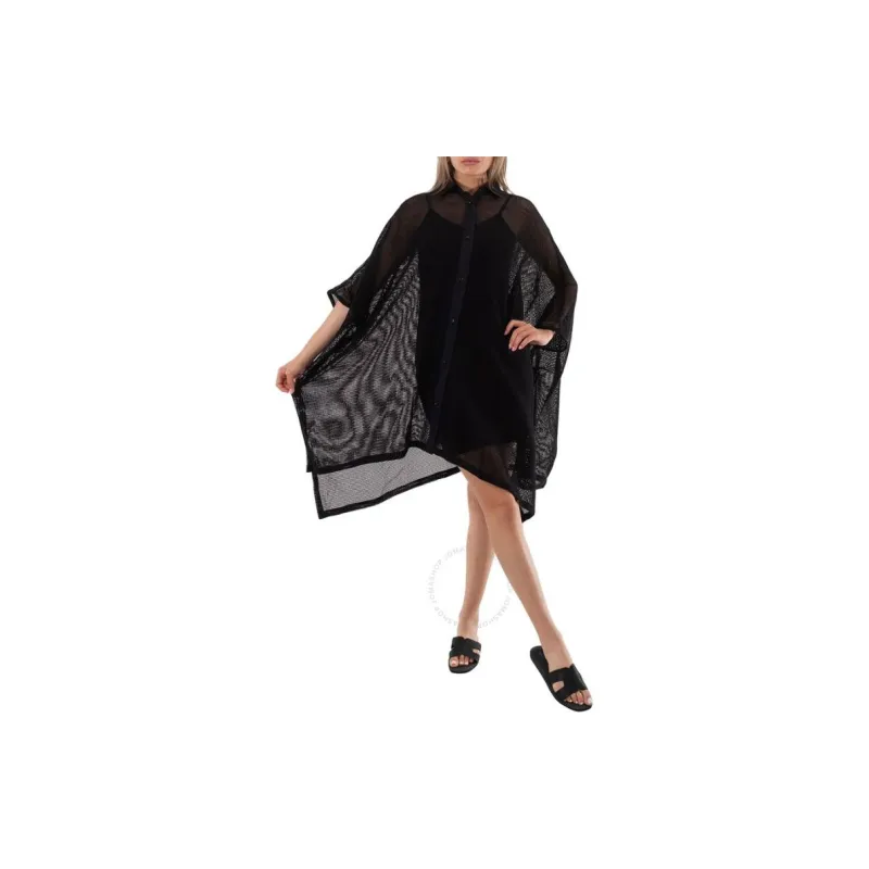 OFF-WHITE Long-Sleeved Dress Loose Fit Women's Black-2
