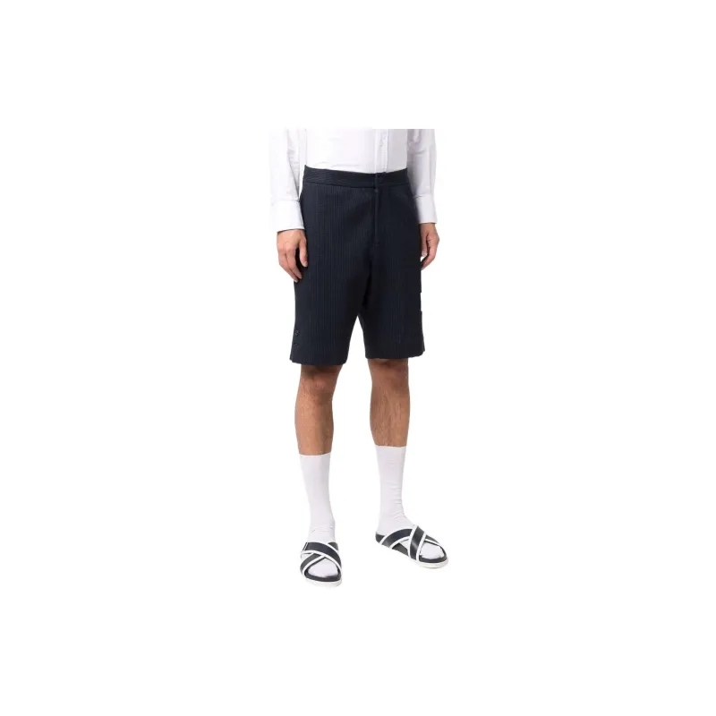 THOM BROWNE Logo Patch Bermuda Shorts-1
