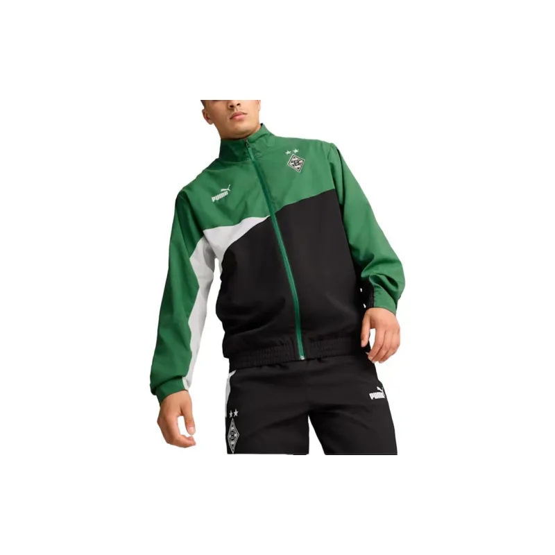 PUMA Borussia Mönchengladbach FW24 Jackets Coats Men's Black White Green-2