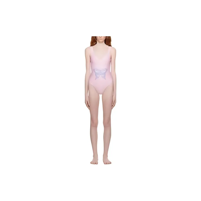GANNI Graphic Printed Sleeveless Swimsuit-2