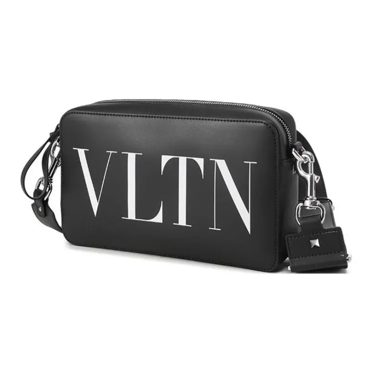 Valentino VLTN Logo Printed Zip Up Shoulder Bag-1
