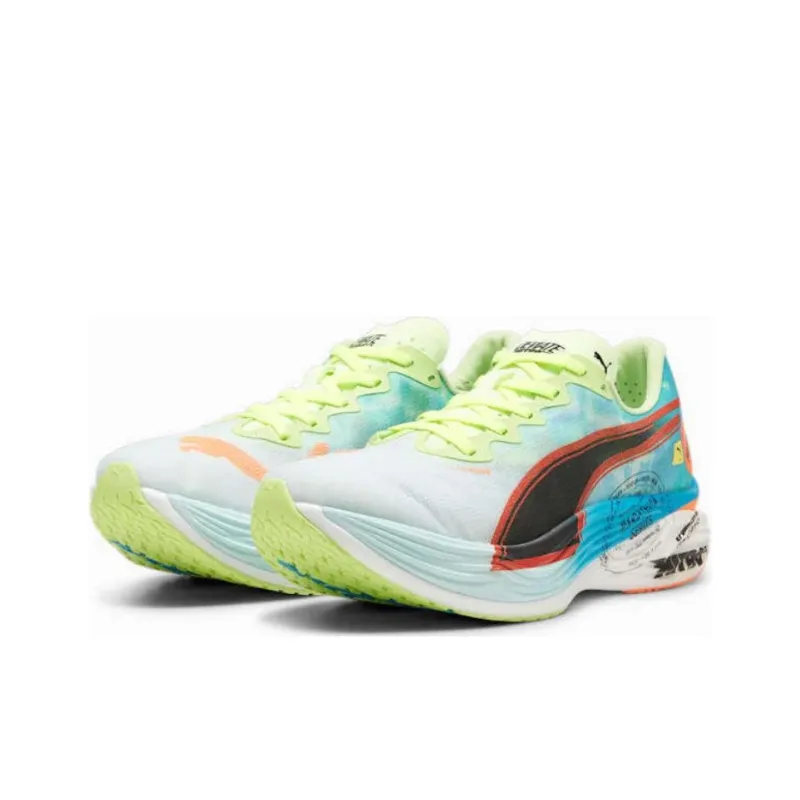 PUMA Deviate NITRO Elite 3 Fire Slip Resistant Low Top Marathon Running Shoes Men's Blue-2