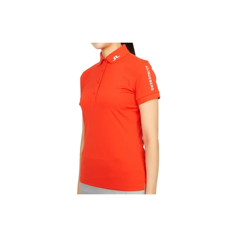 J.Lindeberg Polo Shirt Women's Orange Red-2