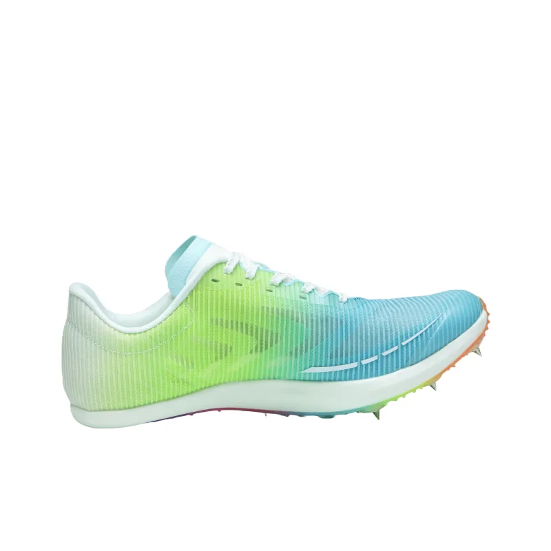 SUPAOSIKE Cushioning Support Wear Resistant Low Top Body Test Sprint Spikes Unisex Turquoise Broken Ten S9-1