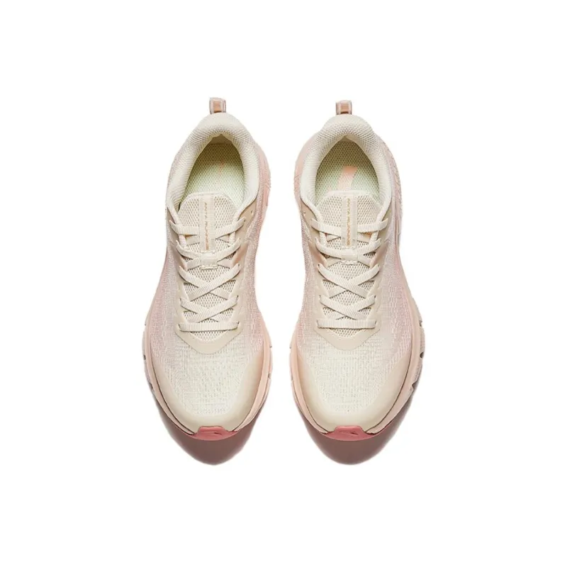 CHAOJIANTA Anti-Slip Wear-Resistant Low-Top Casual Running Shoes Women's White Pink-2