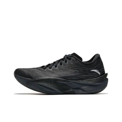 Anta C202 6.0 Anti Slip Wear Resistant Low Top Carbon Plate Marathon Running Shoes Men's Black