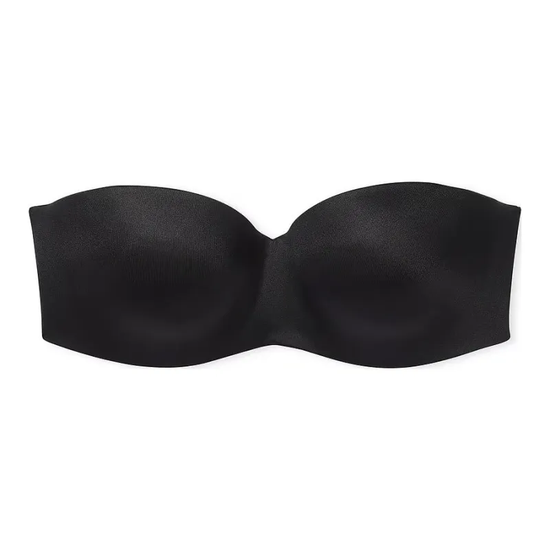 Victoria's Secret PINK Wear Everywhere Lightly Lined Strapless Bra/P B Bra Women's Pure Black-0