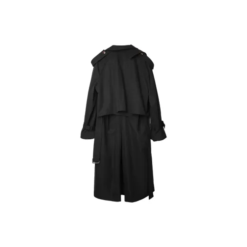 RAYSHOW Trench Coat Men's Black